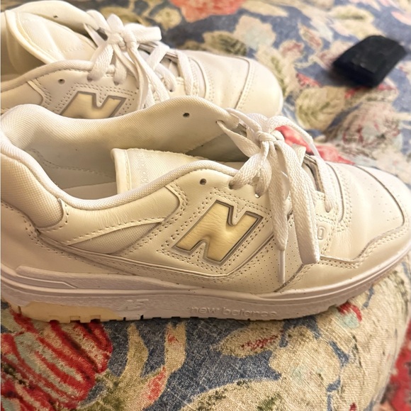 New Balance 550 Women's Cream and White Sneakers - Picture 9 of 12